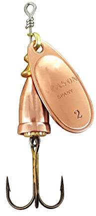 MAPSO - 5 Cucharillas de Pesca VLASON-2 Cobre 6 GMS.