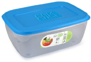 GIO'STYLE Contenitore Ermetico per Alimenti - 4L - Made in Italy - Rettangolare - Adatto a Frigorifero, Freezer, Microonde - Linea Ermetici