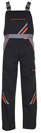 Planam Men;Women Visline Dungarees Visline Size 52 in black/orange/zinc (pack of 1)