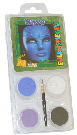 Eulenspiegel 204672 - Set de maquillaje Nava, para aprox. 40 máscaras, colores de maquillaje, carnaval, fiesta temática