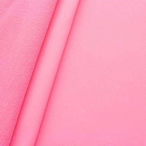 STOFFKONTOR Softshell Fleece Stoff Meterware, Wasserabweisender Softshell-Stoff mit Fleece zum Nähen - Rosa