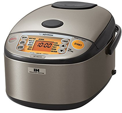 Zojirushi NP-HCC10XH Induction Heating System Rice Cooker and Warmer, 1 L, Stainless Dark Gray