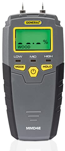 General Tools Moisture Meter, Pin Type, Digital LCD (MMD4E)