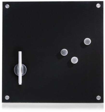 Zeller Present 11602 Tableau Mémo en Verre Noir 40 x 40 cm