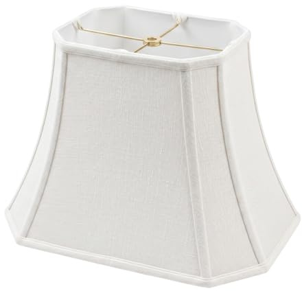 Royal Designs Eck-Lampenschirm, rechteckig, Leinen, Weiß, 12,7 x 16,5 x 20,3 x 30,5 cm, 10 Stück