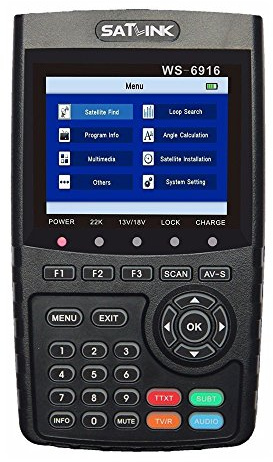 Satlink WS-6916 HD Satellite Finder, Includes Remote Control and Wally Receiver, Compatible with Television, DVB-S, DVB-S2, MPEG-4 Support