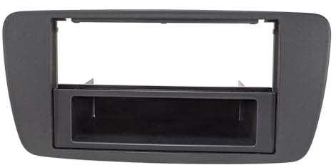 tomzz Audio 2449-021 Radioblende kompatibel mit Seat Ibiza 6J 2008-2013 anthrazit schwarz