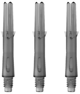 PerfectDarts 1 Set L Style L-Shaft Locked Straight Dart Stems Short 190 Clear SCHWARZ