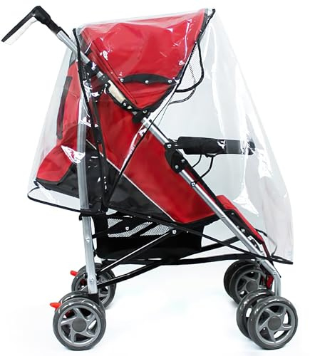 Hysagtek Universal Rain Cover for Pushchair Pram, & Stroller – Updated Windproof Weather Shield, Buggy Raincover for Rain, Snow & Sun – Essential Travel Accessory