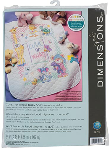 Dimensions Stamped Cross Stitch Baby Quilt 34 X 43
