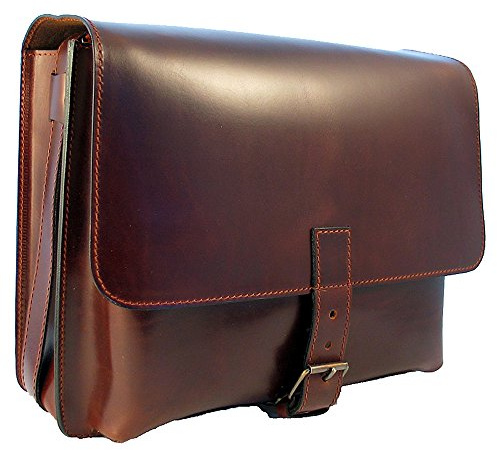 Shalimar Jumbo Posttasche Leder Messenger Bag/Lehrertasche v, Colour:Brown