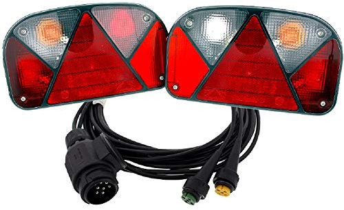 The Drive Aspöck Multipoint 2 II Anhänger Rückleuchten Komplett-Set | 5m Anschlußkabel, 13-polig, Satz