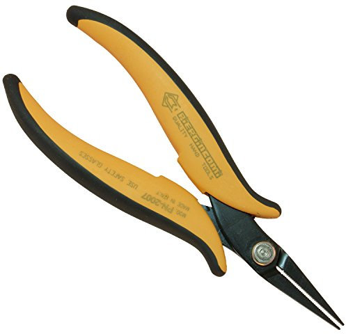 Piergi Acomi PN2007 - Alicates planos ranurados, ancho de mordaza 3 mm, longitud 32 mm, perfecto para zonas de difícil acceso de 3,0 mm de grosor