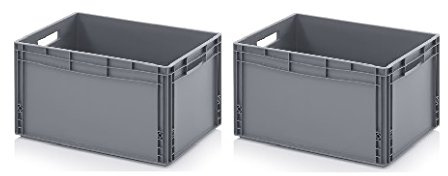 2x Eurobehälter 60 x 40 x 32 inkl. gratis Zollstock 2er Set