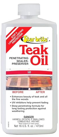 STAR BRITE Teak Oil - Long Lasting, Penetrating, Sealer & Preserver with UV Inhibitors