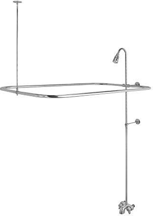 DANCO Add-A-Shower Bathtub to Shower Conversion Kit for Clawfoot Tubs, Polished Chrome, (52406)
