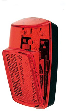 Onogal - Luce per parafango posteriore per bicicletta, con faretto a LED, alimentata a batterie, mod. 3471