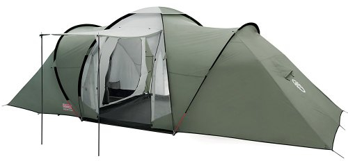 Coleman Zelt Ridgeline 4/6 Plus, 4/6 Mann Zelt, 4/6 Personen Vis-A-Vis Tunnelzelt, Campingzelt, Kuppelzelt mit Sonnendach, Wasserdicht WS 3.000mm