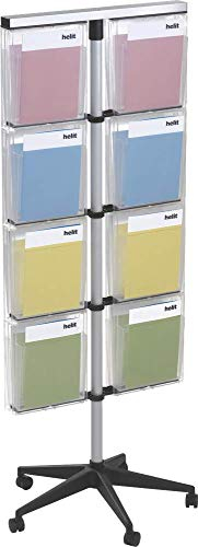 Helit H68113 Prospektbodenständer Präsentationssystem placativ Bodenständer drehbar 16 x DIN A4