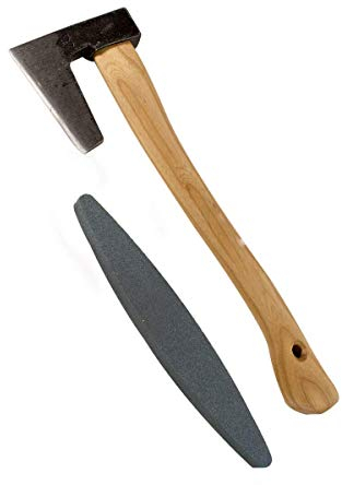 Gartenbeil/Axt mit Eschenholzstiel - inkl. gratis Schleifstein - Länge: 38 cm, Gewicht: 515 gr - Handgeschmiedet in Deutschland