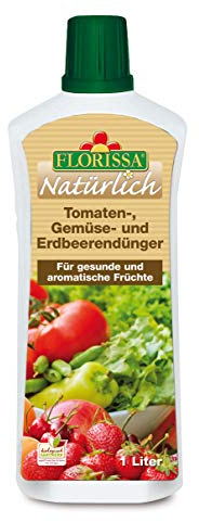 Florissa - Abono ecológico para tomates y verduras y fresas para cosechas ricas y sabrosas, 1 L para 130 L de agua