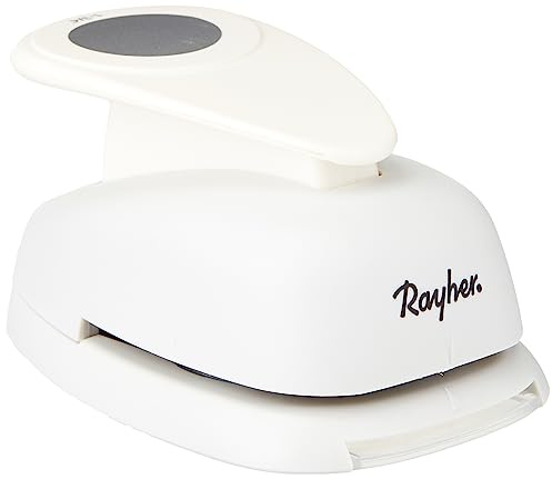 Rayher 8960500 perforatrice fantaisie, motif cercle ø 4,45cm (1 ¾), gris/orange