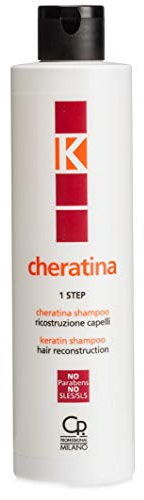 K-Cheratina - Shampoo Ricostruzione - Trattamento Professionale con Cheratina per Ristrutturazione Capelli Danneggiati - Prepara la Cute e Ripara Danni - 250 ml