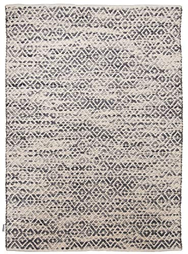 Handwebteppich | beidseitig verwendbar | nachhaltige, ungefärbte Schurwolle und Baumwolle | 140 x 200 cm; Farbe: Grau Beige | Tom Tailor - Smooth Comfort