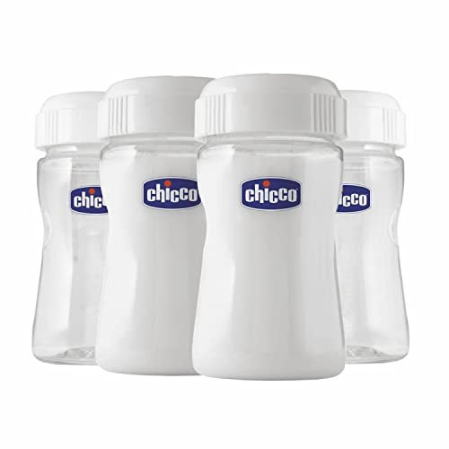 Chicco 00007929000000 Milchaufbewahrungsfläschchen Well-Being, Silikon, transparent