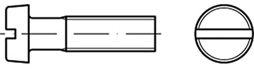 DIN 84/ISO 1207 Zylinderkopfschraube M5x50 Stahl 4.8 blank Schlitz 500 Stk
