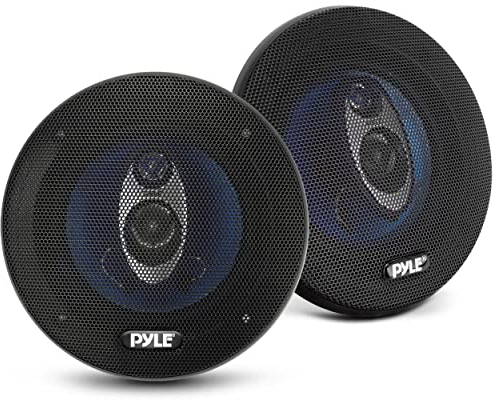 Pyle Casse Auto 13,3 Centimetri Speaker Stereo Coppia, Cono in Polipropilene Blu 3 Vie 200 Watt Picco, Surround in Gomma Butilica, 100-20KHz, 4 Ohm
