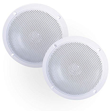 E-Audio Round Ceiling Speaker With Moisture Resistant Dual Cone (PAIR) For Home Shop Office PA Hi-Fi
