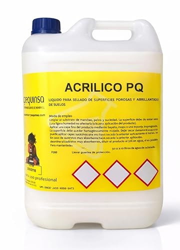 Cera Líquida para Abrillantado de Suelos y Sellado de Superficies Porosas, Envase 5 Litros