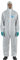 Ansell AlphaTec 1500 Model 111, Disposable Work Overall with Hood, Chemical Protection Type 5/6, Water Repellent Coverall Suit, Industrial Safety Workwear, Men Women, White, Size 2XL (1 Unit)