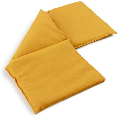 Hot Cherry Pit Pillow - Heating Pad and Cooling Bag - Cherry Stone - Microwavable (Mango, 3 Pockets Style 19.6 x 7.8 in)