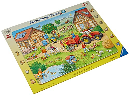 Ravensburger Kinderpuzzle - 06582 Mein Kleiner Bauernhof - Rahmenpuzzle für Kinder ab 4 Jahren, mit 24 Teilen
