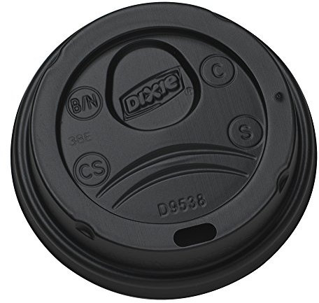 Dixie 8 oz. Dome Hot Coffee Cup Lids by GP PRO (Georgia-Pacific), Black, DL9538B, 1,000 Count (100 Lids Per Sleeve, 10 Sleeves Per Case), Small