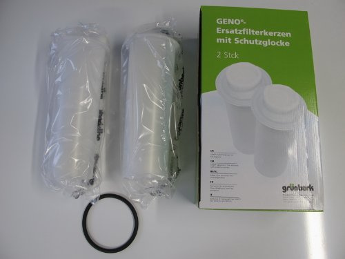 Grünbeck Ersatzfilter für Wasserfilter Geno Kombi FSV 2er Pack (80 µm mit Schutzglocke) *** (Filterhülse Vlies Filter Feinfilter Hauswasserfilter Kerzenfilter Ersatzkerzenfilter Filterkerze)
