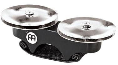 Meinl Percussion Finger Jingles Accessory - Instrument with Steel Jingles for the Finger - Siam Oak, Black (FJS1S-BK)