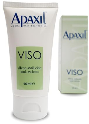 Apaxil Crema Opacizzante Viso 50ml, Seboregolatrice, per Pelle Grassa, Lucida, Acne e Impurità