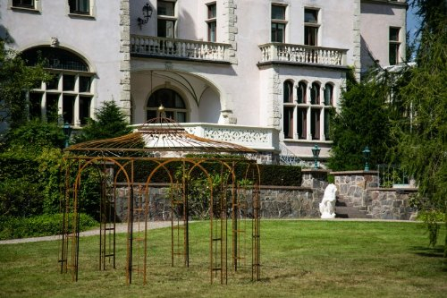 KUHEIGA Stabiler Gartenpavillon aus Metall, ROST 350cm, Pavillon