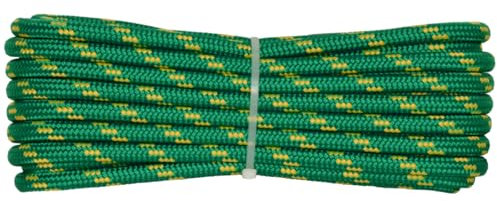 006006329 Treccia corit verde, 8 mm - 20 mt, Corda intrecciata multiuso resistente ai raggi U.V. e all'abrasione, per attività all'aperto, giardino, mare, guinzagli e fai da te, rottura 700 kg