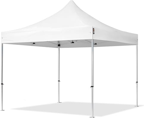 3x3m gazebo pieghevole PES 800, PROFESSIONAL 40mm alluminio, bianco