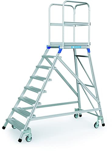 ZARGES Podesttreppe, einseitig 8 Stufen Z600