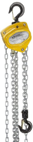 OZ Lifting Hand Chain Hoist, Overload Protection, Hook Mount, 1/2 Ton Capacity, 20' Lift, 10-5/8 Headroom, 1-11/64 Hook Opening