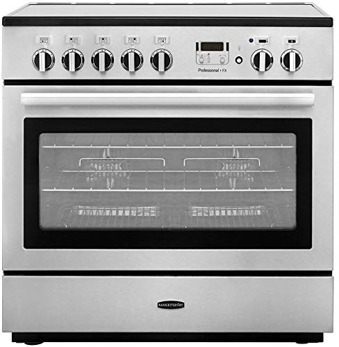 Rangemaster Professional Plus FX PROP90FXEISS/C 90cm wide Electric Range Cooker with Induction Hob - Stainless Steel - A Rated