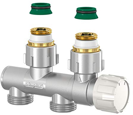 Simplex VARIOCON Ventilarmatur G3/4F x G1/2M Eurokonus Badheizkörper - F12020