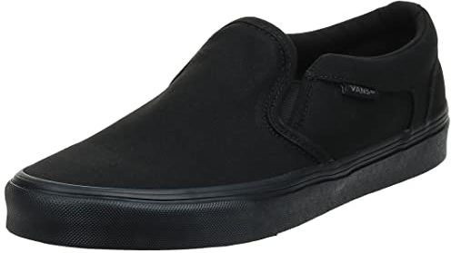 Vans Men's Mn Asher Sneaker, Black Canvas Black B, 8 UK