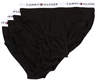 Tommy Hilfiger Men's 4-Pack Cotton Brief, Black, X-Large