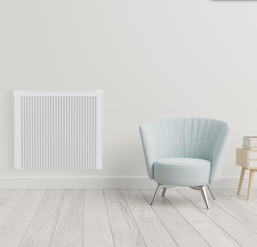 anapont Premium Elektroheizung mit Schamottekern - Elektroheizkörper mit Speicherstein Schamotte - mit Thermostat - energiesparend - Made in Germany (Ana-el, 1300 Watt 630h x 680b) | Elektrischer Heizkörper mit Thermostat | App-Steuerung | Flächenspeicherheizung | 1300 Watt | 630 × 680 mm | Made in Germany